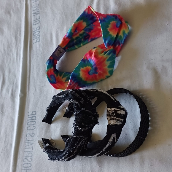 Claire's Tie-Dye and Black Headband Bundle NWT - Picture 4 of 4
